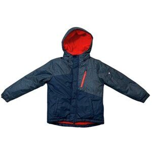 Zero Zone Boy's Full Zip Winter Jacket Blue Red Size 8 Warm Cozy Outdoor